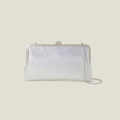 Metallic Clutch Bag Silver