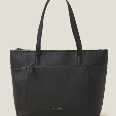 Classic Pocket Tote Bag Black