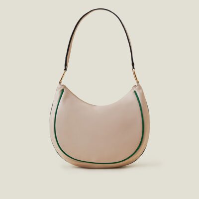 Piped Shoulder Bag Cream