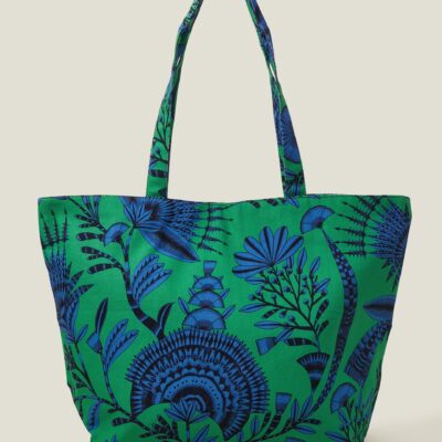 Canvas Fan Print Shopper