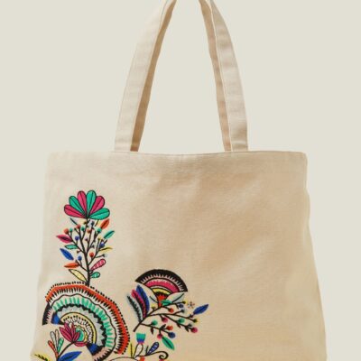 Embroidered Shopper Bag