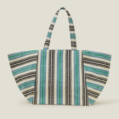 Stripe Winged Tote Bag