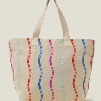 Wiggle Stripe Tote Bag