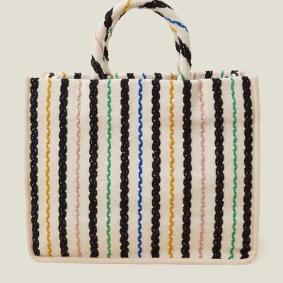 Stripe Handheld Bag