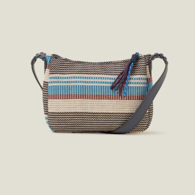 Stripe Woven Cross-Body Bag