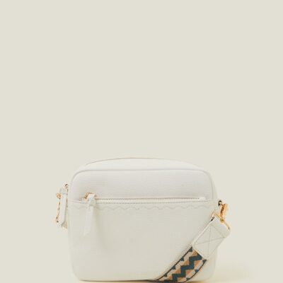 Camera Bag with Webbing Strap White