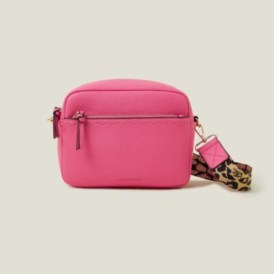 Camera Bag with Webbing Strap Pink