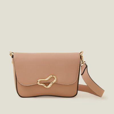 Metal Detail Cross-Body Bag Pink