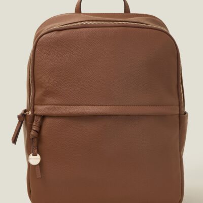 Zip-Around Backpack Tan