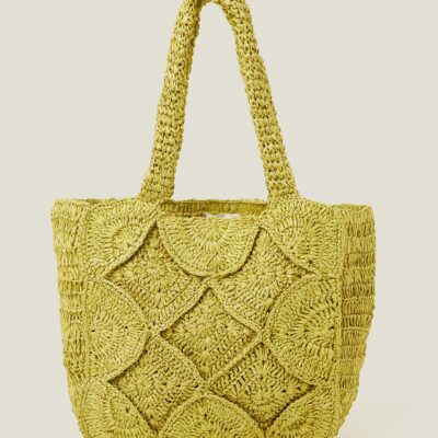 Woven Raffia Shopper Bag