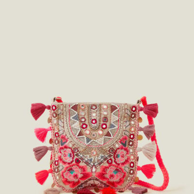 Floral Embellished Cross-Body Bag