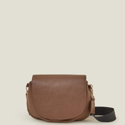 Leather Webbing Strap Cross-Body Bag