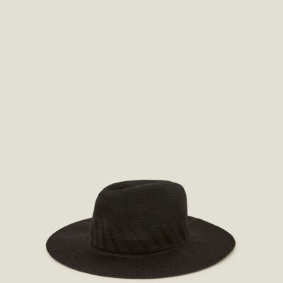 Packable Fedora Black