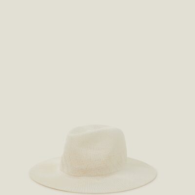 Packable Fedora White