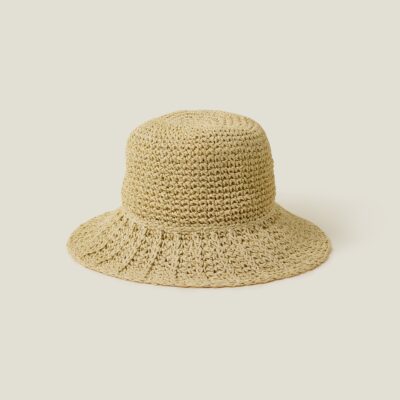 Loose Weave Bucket Hat Natural