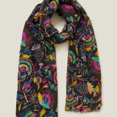 Damask Print Scarf