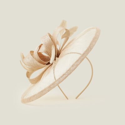 Penelope Sin Bow Fascinator Natural