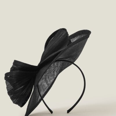 Tia Bow Fascinator Black