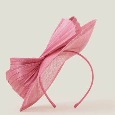 Tia Bow Fascinator Pink