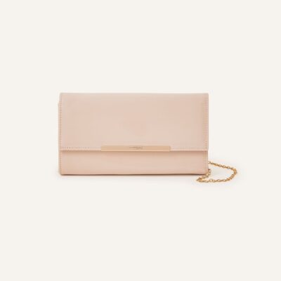 Patent Clutch Bag Nude