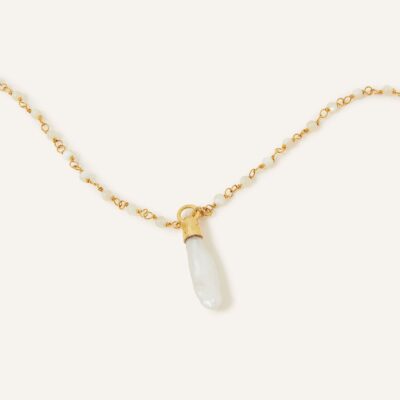 14ct Gold-Plated Beaded Pearl Necklace