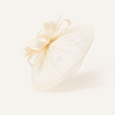 Penelope Sinamay Bow Band Fascinator Ivory