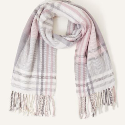 Pastel Check Blanket Scarf