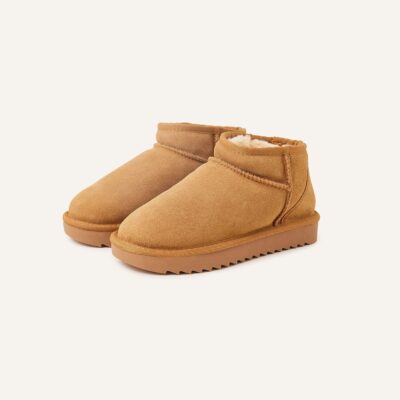 Mini Suede Boots Tan