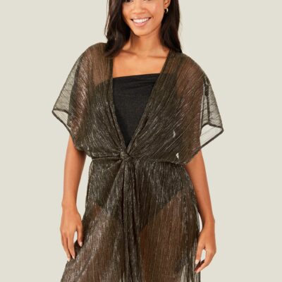 Shimmer Kaftan Black