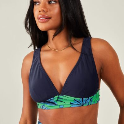 Fan Band Bikini Top Blue