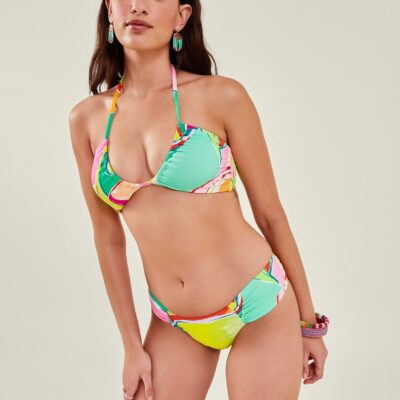 Abstract Print Bikini Top