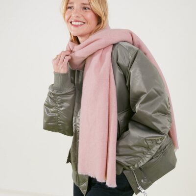 Plain Super-Soft Blanket Scarf Pink