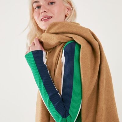 Plain Super-Soft Blanket Scarf Camel